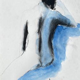 Blue Figure 41 x 31 cm